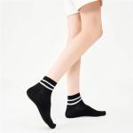 [SET 10 ĐÔI + TẶNG 1] Tất Vớ Nam Nữ 2 Sọc Trắng Đen Thế Thao Unisex Cổ Cao, Cổ Trung, Cổ Thấp LT002